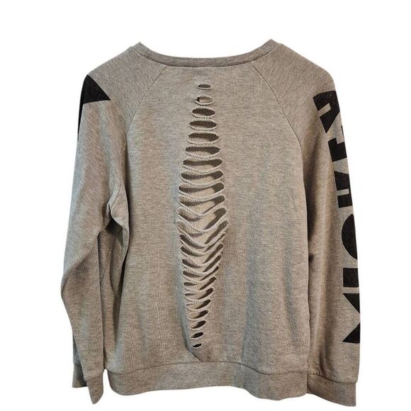 Disney Mickey Mouse sweatshirt grey cutout back size XL - Picture 3 of 7